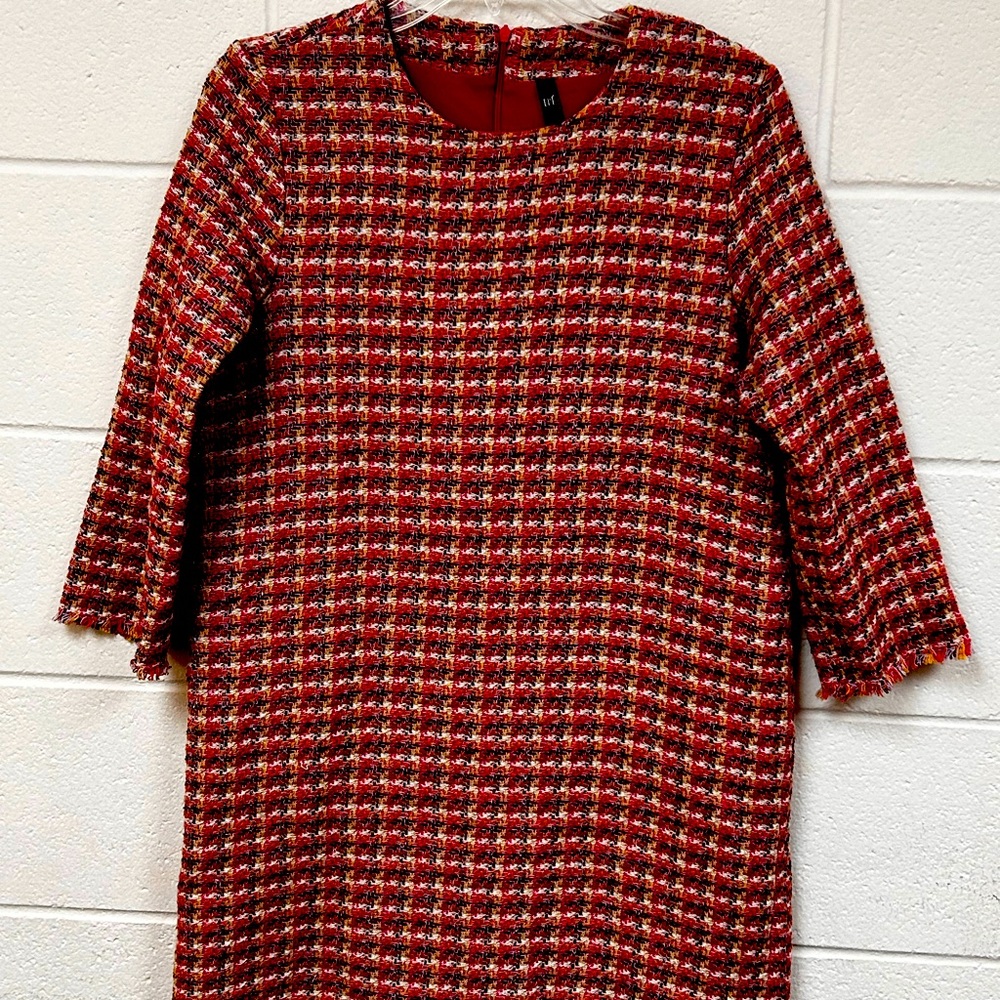 Zara Trafaluc Pink Tweed Dress
